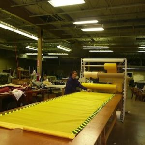 Sewing of Banner Being Made